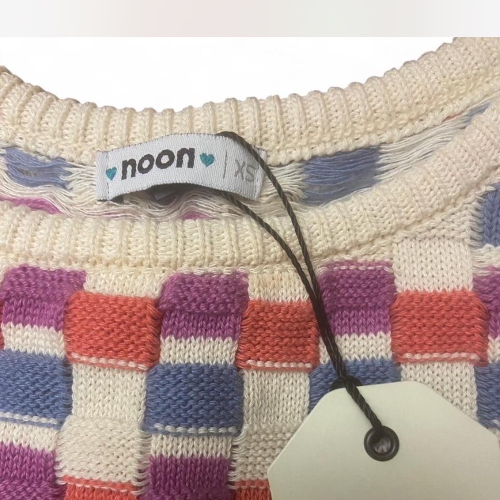 Multicolor Checkered Crop Top - Picture 2 of 5